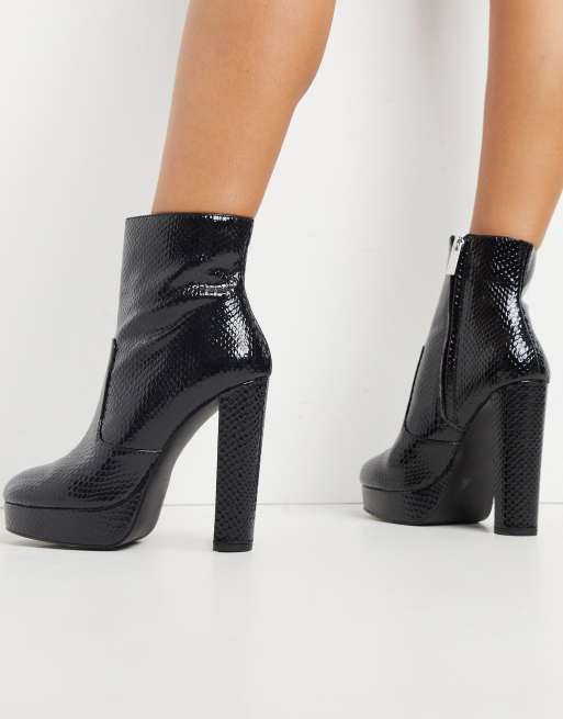 Aldo patent cheap leather boots