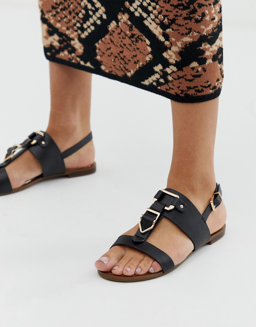 Aldo - Platte sandalen-Zwart