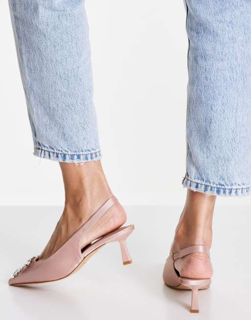 Pale pink slingback shoes online