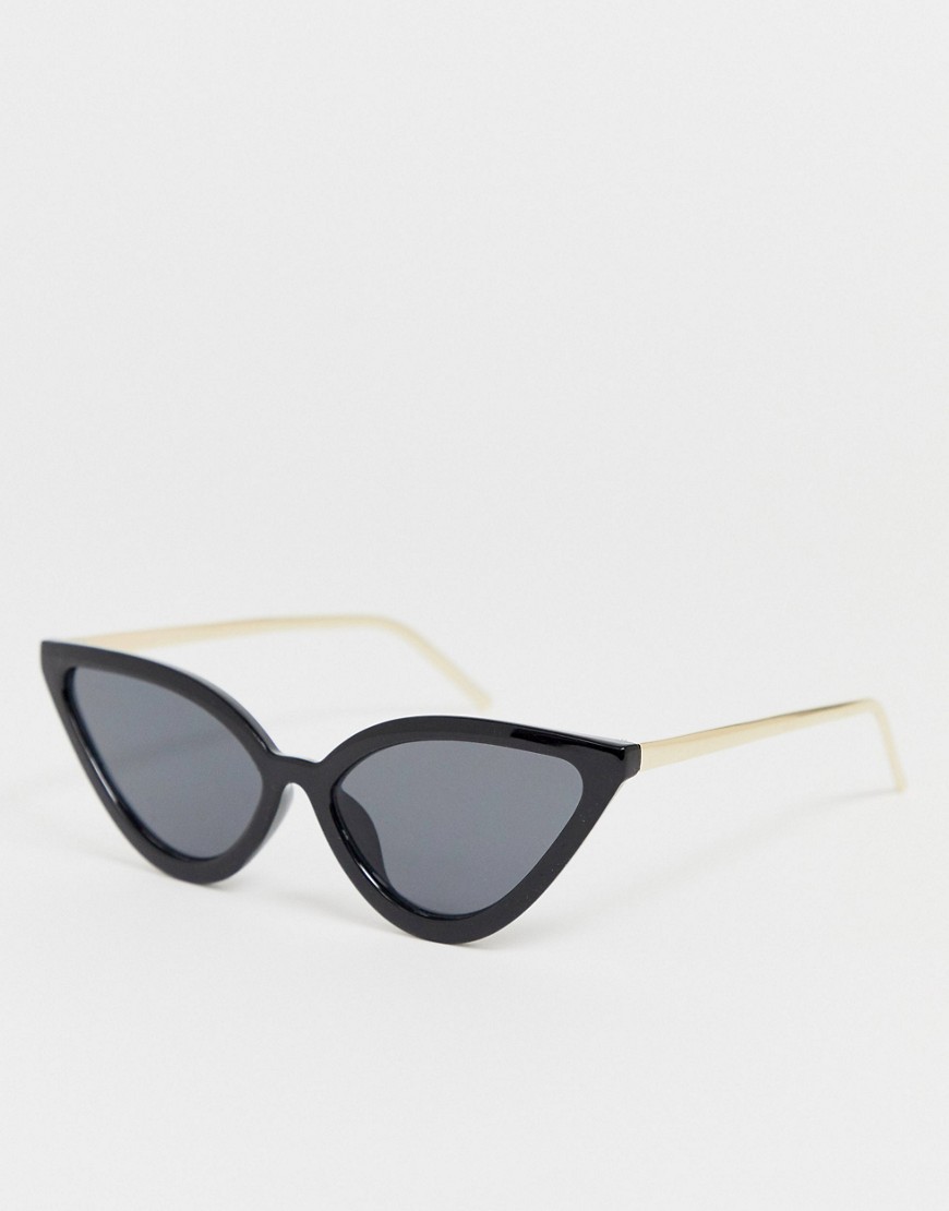 Aldo Pointy Cateye Sunglasses-Black