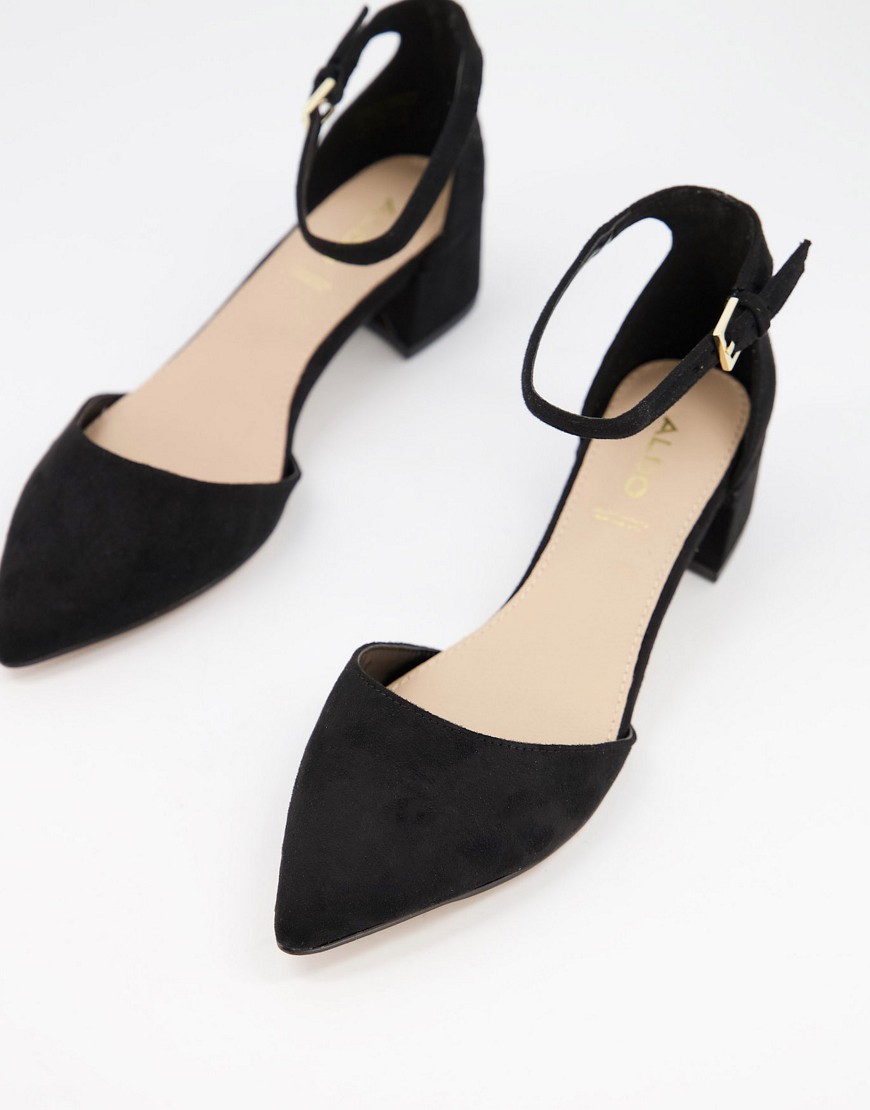 Aldo - Puntige schoenen met halfhoge hak in zwart
