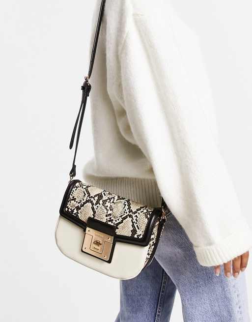 ALDO Qerramas crossbody bag in neutral snake ASOS