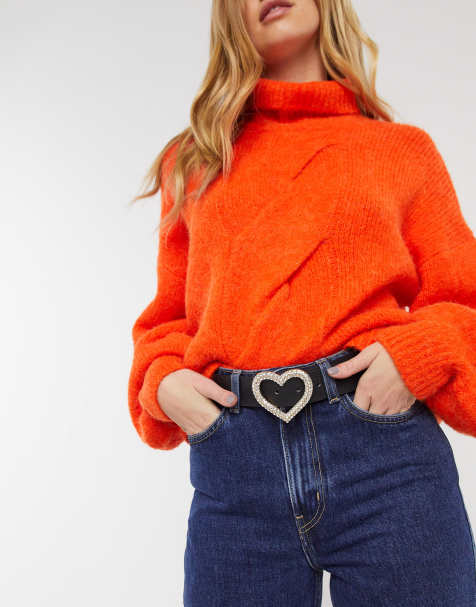 ALDO - Querrin - Ceinture avec boucle coeur ornée de strass - Noir