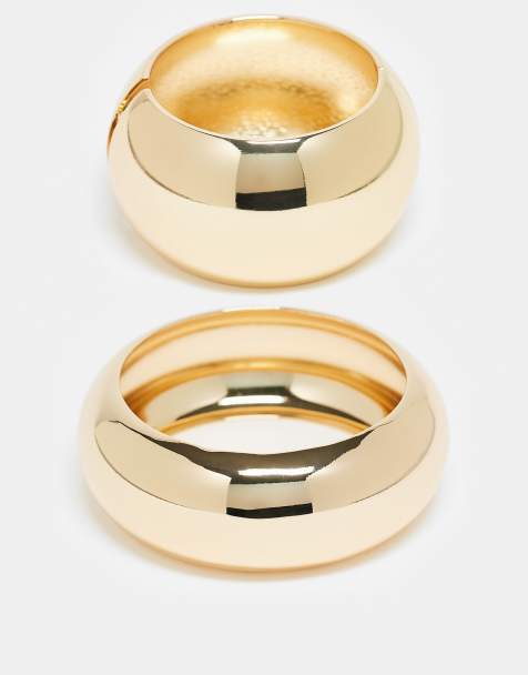 ALDO - Quinn - Sæt med 2 guldfarvede chunky lagdelte armbånd - view 1