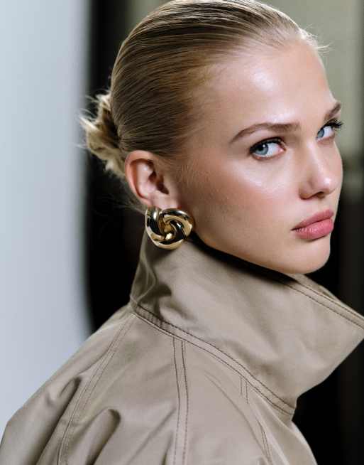 ALDO ramonnaa statement vintage twist earrings in gold