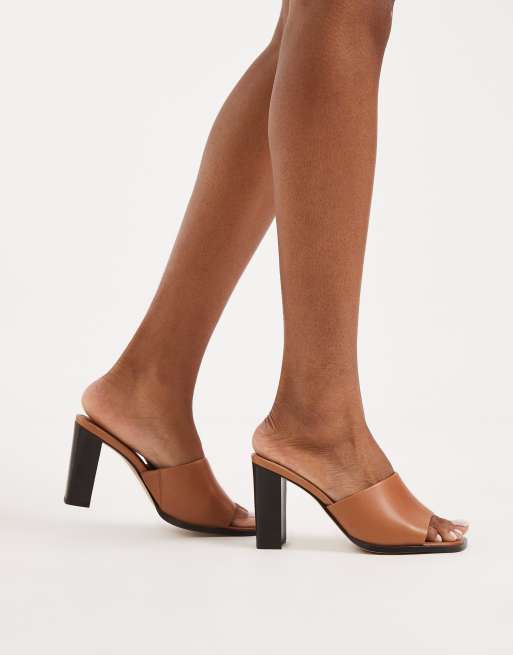 Aldo Re-Sophia block heeled sandal in brown leather, 4 of 4