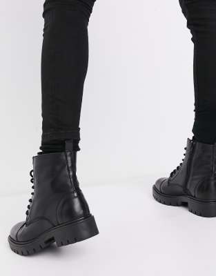 aldo black lace up boots