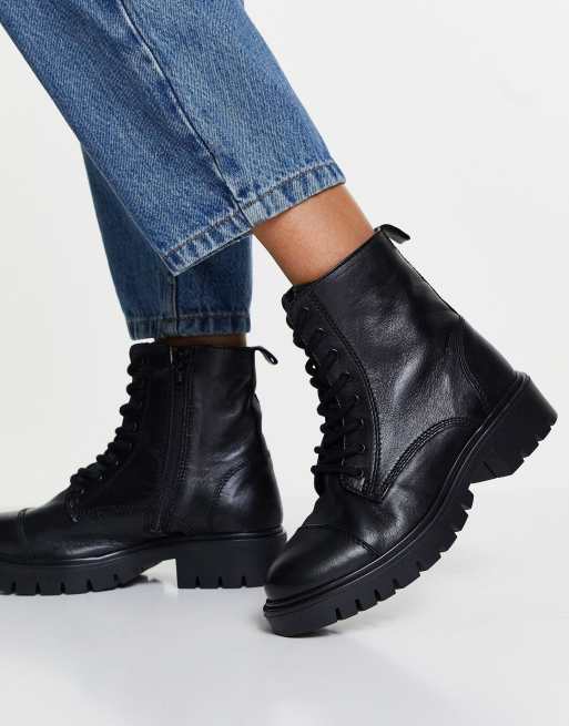 ALDO Reilly leather up in black | ASOS