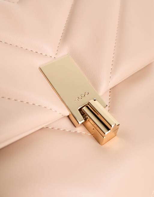 ALDO - Rhiladia - Quiltet crossbodytaske i beige og guld, 3 af 4