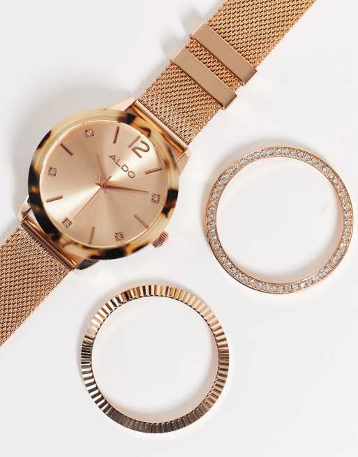 Aldo rose gold watch hotsell