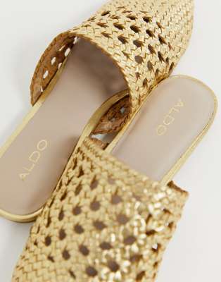 aldo gold mules