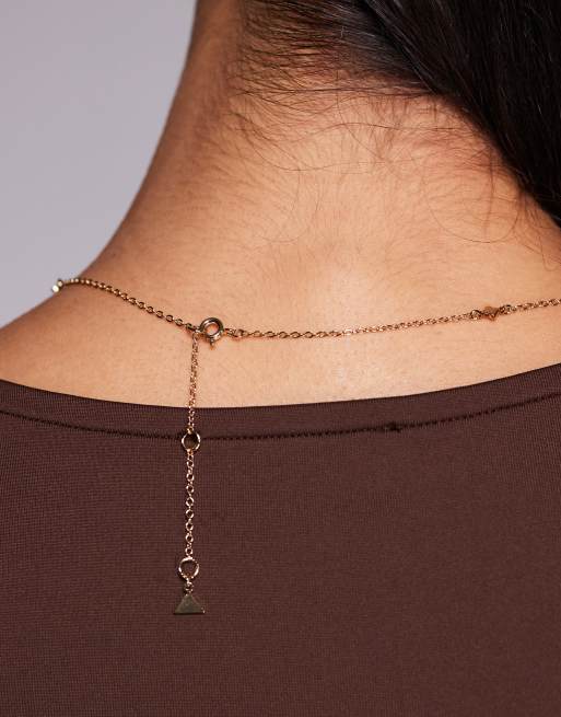 ALDO – Samanthah – Guldfärgat halsband med små fyrklövrar, 2 av 3