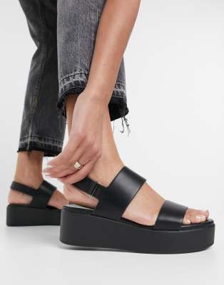 sandale noir plateforme