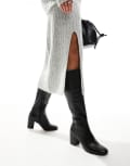 [ALDO] ALDO Satori stretch knee boots in black 40 BLACK LEATHER