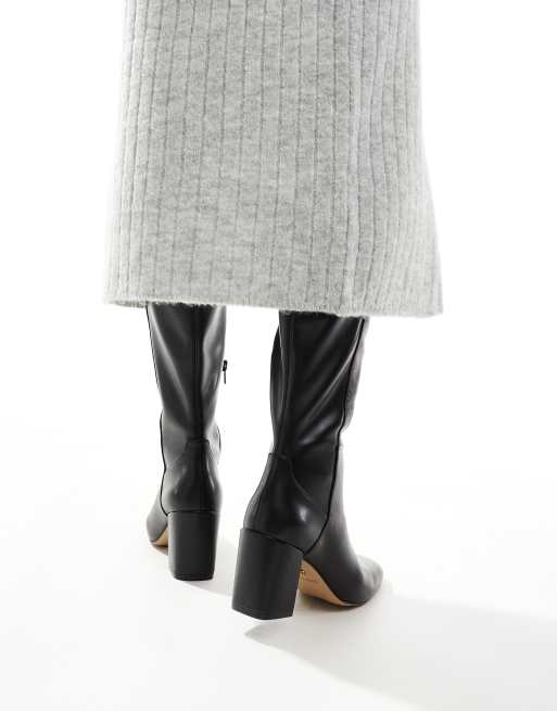ALDO Satori stretch knee boots in black | ASOS
