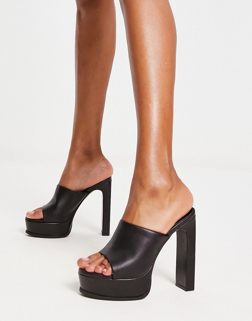 ALDO Savilla platform mule heeled sandals in black