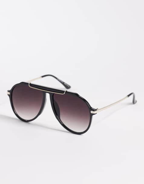 ALDO – Scaarlet – Czarno-złote okulary przeciwsłoneczne typu aviator - view 1