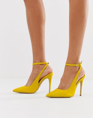 scarpe gialle tacco