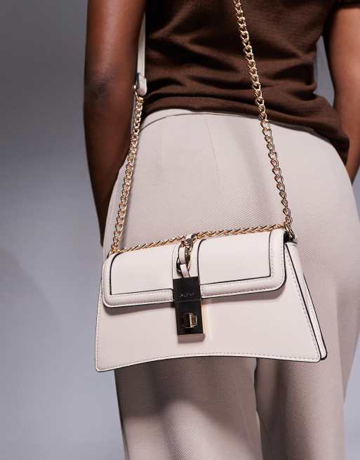 ALDO – Schultertasche in Creme mit Umschlag und Schnalle, 4 von 4