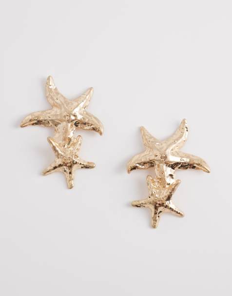 ALDO seashella double startfish crawler earring in gold - view 1