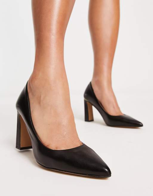 ALDO Seirith leather court shoes in black