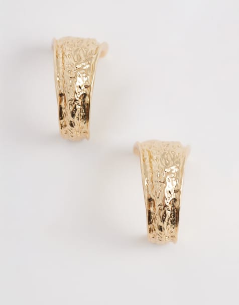 ALDO sennah hammered statement hoops - view 1