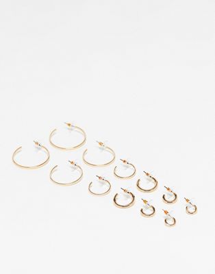 ALDO Sharla multipack of hoop earrings in gold