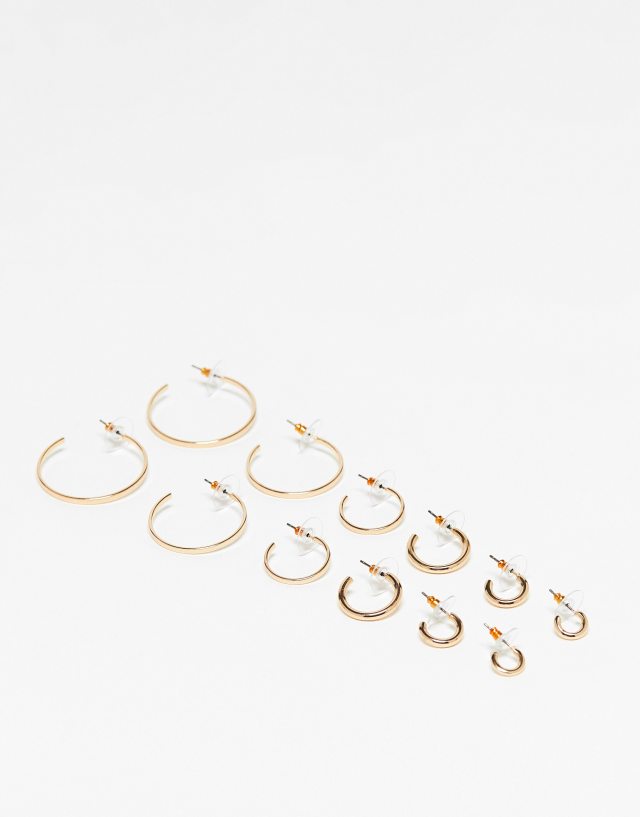 ALDO - sharla multipack of hoop earrings in gold