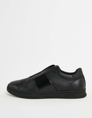 aldo black leather sneakers