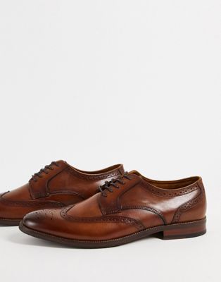 Aldo smooth leather oxford lace up shoes in tan