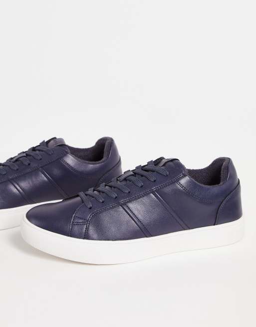 ALDO – Sneaker in Dunkelblau mit flacher Plateausohle