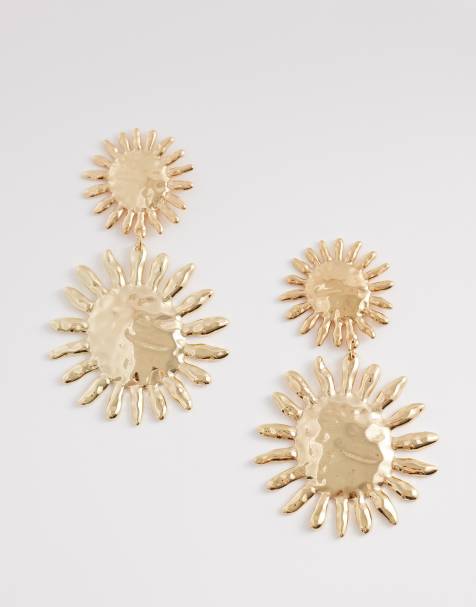 ALDO solamia molten sun drop earring in gold - view 1