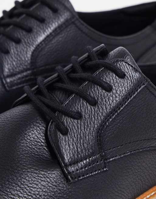 ALDO - Sorte casual Oxford-sko med snøre og naturfarvet sål, 3 af 4