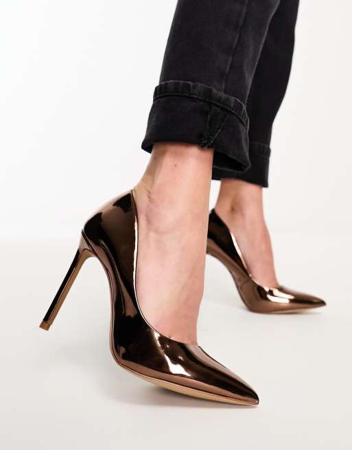 High discount heels bronze