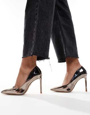 ALDO Stessy court shoes in pewter