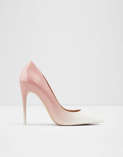 Indtil Siden Scan ALDO Stessy heeled pumps in pink and white ombre | ASOS