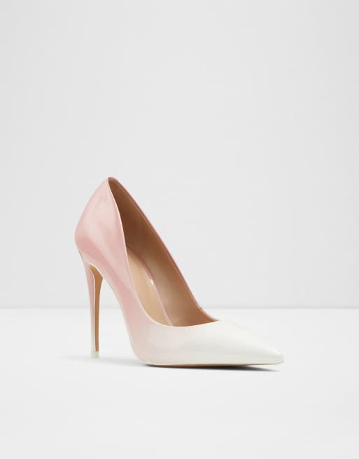 Pink and white hot sale pumps