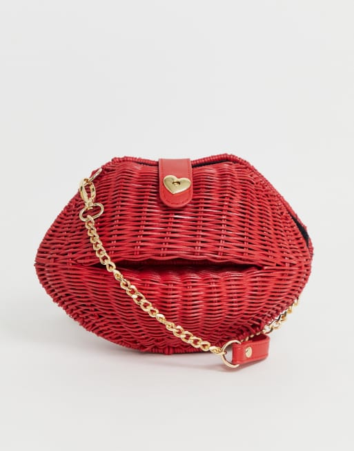 Aldo Straw Lips Bag