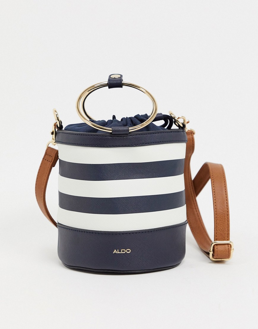 Aldo Structured Bucket Bag-Blue