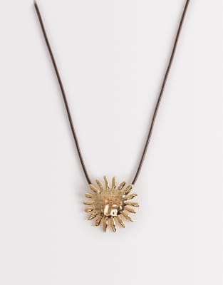 Aldo Sunbella Statement Sun Cord Necklace In Gold