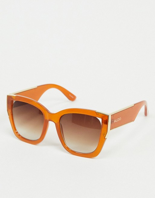 ALDO super slim cat eye sunglasses with flat top