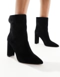 [ALDO] Aldo Sushi heeled ankle boots in black 37.5 Black suede