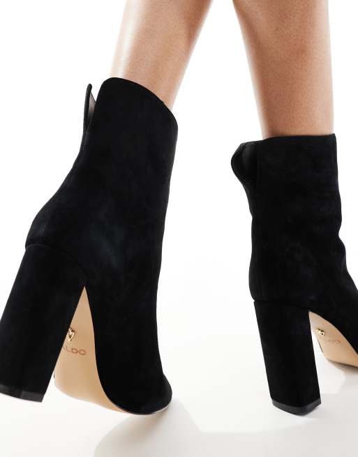 Aldo Sushi Heeled Ankle Boots in Black ASOS