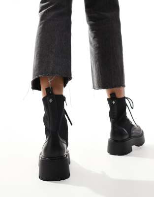 Aldo Talaleryn Chunky Laced Ankle Boot-black In Black