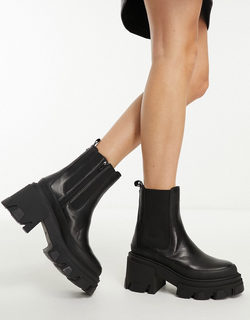 ALDO Talanariel chunky ankle boots in black leather