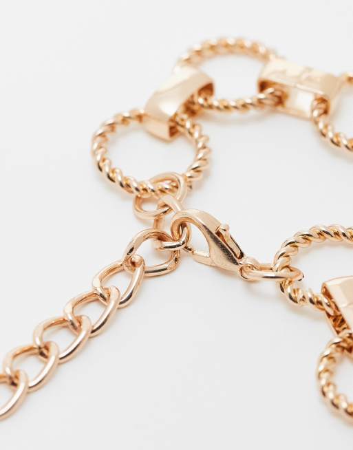 ALDO – Talobarel – 5er-Pack verschiedene goldfarbene Ketten-Armbänder, 3 von 3