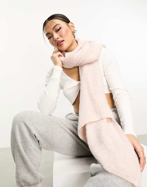 ALDO Thiadan blanket scarf in pale pink 