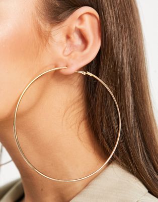 ALDO Thilisien 110mm hoop earrings in gold tone