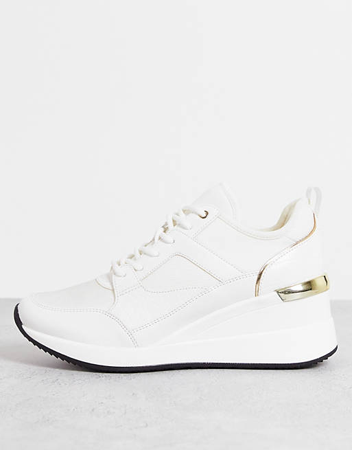 ALDO - Thrundra Sneakers met sleehak in wit | ASOS