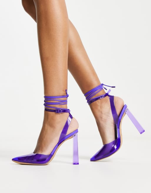 Purple and yellow on sale heels